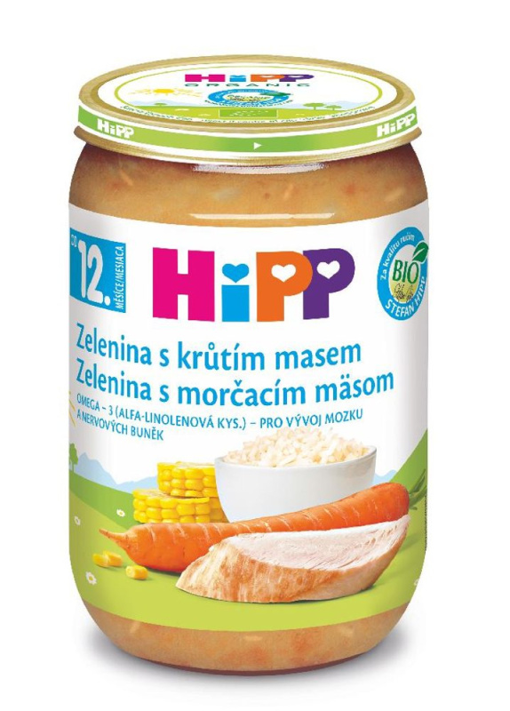 HIPP Zelenina s krůtím masem BIO 220 g