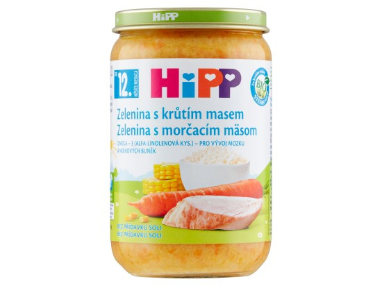 HIPP Zelenina s krůtím masem BIO 220 g