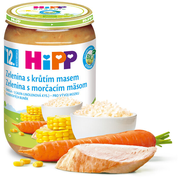 HIPP Zelenina s krůtím masem BIO 220 g