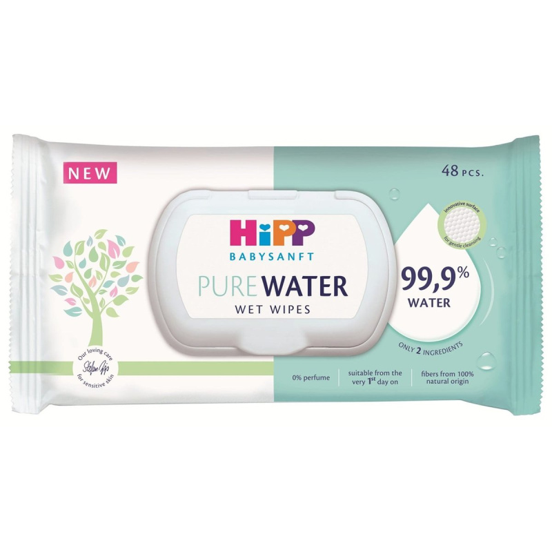 Hipp Soft & Pur vlhčené čisticí ubrousky pro děti od narození 48 ks