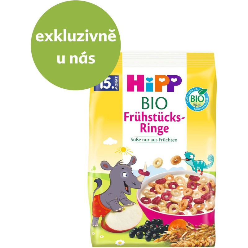 HiPP BIO Obilno-ovocné kroužky k snídani