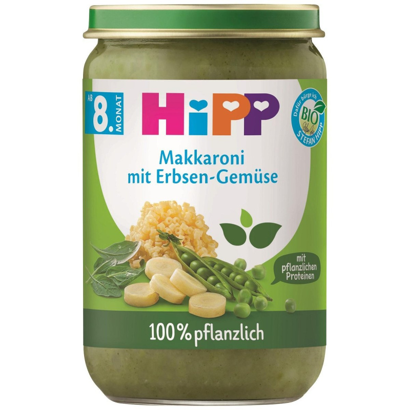 HiPP BIO Makaróny se zeleninou, hráškem a hráškovým proteinem