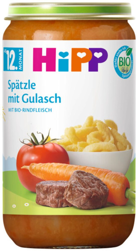 Hipp BIO Špecle, guláš a hovězí maso 12m+ 250 g