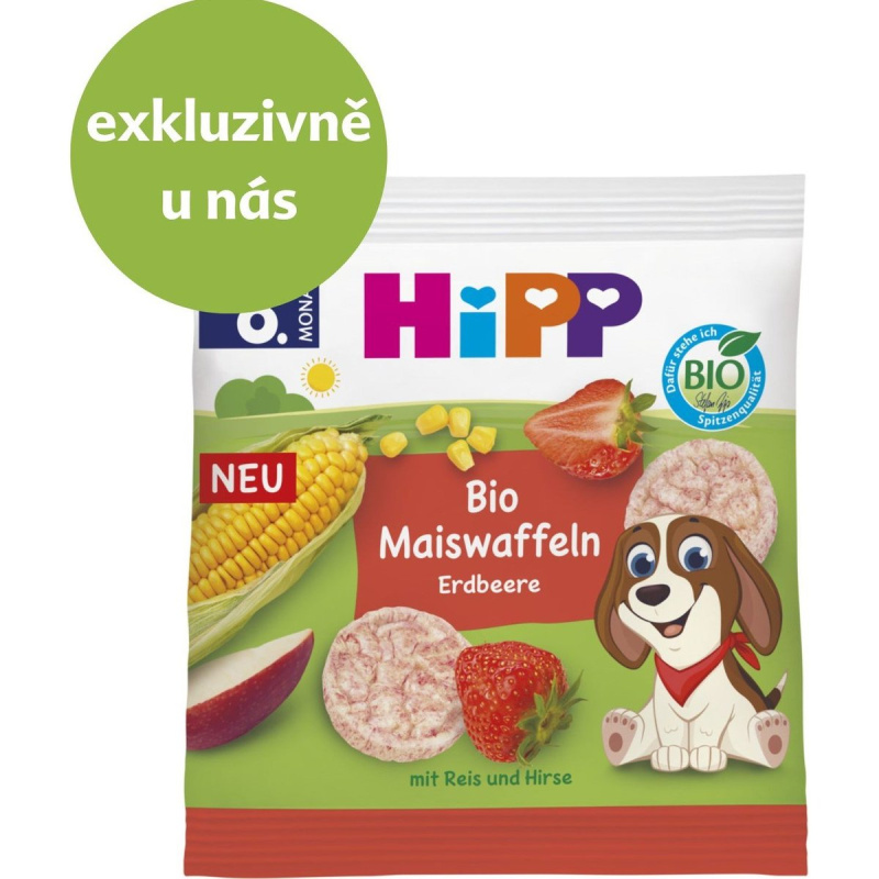 HiPP BIO Kukuřičné oplatky jahoda
