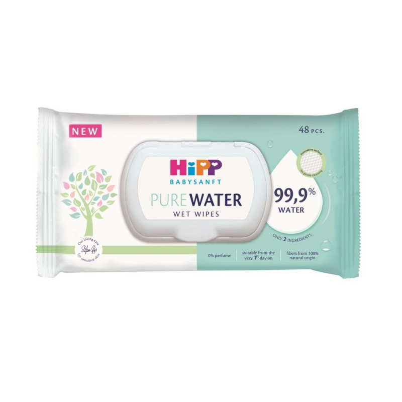 Hipp Soft & Pur vlhčené čisticí ubrousky pro děti od narození 48 ks