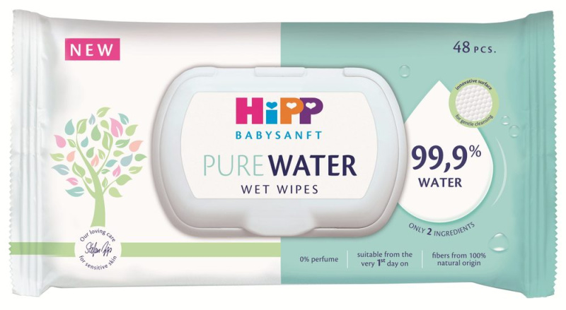 Hipp Soft & Pur vlhčené čisticí ubrousky pro děti od narození 48 ks