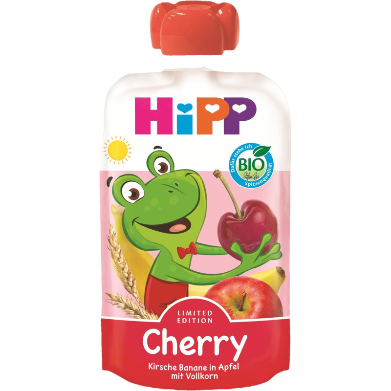 HiPP BIO Kapsička jablko, banán, višeň, špalda