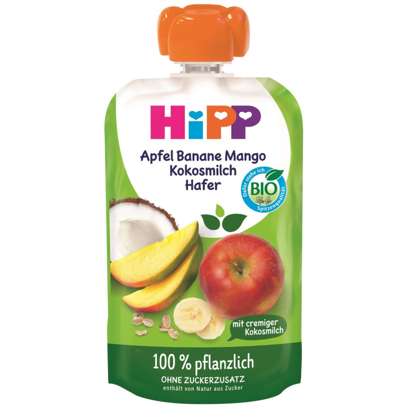 Hipp BIO Ovocná kapsička jablko, banán, mango, kokos, oves