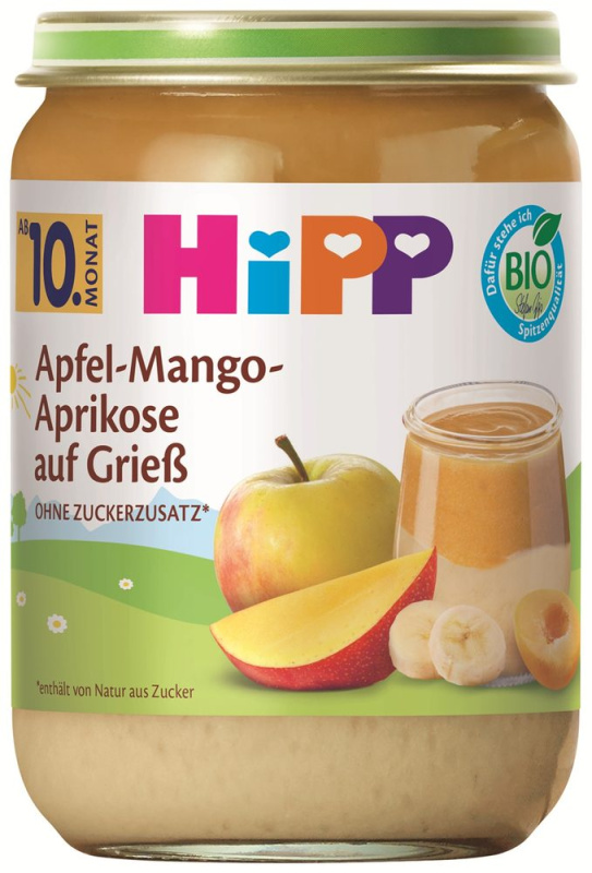 HiPP BIO Krupička s ovocem 190g