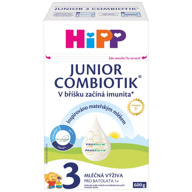 HiPP Batolecí mléko HiPP 3 Junior Combiotik 600g