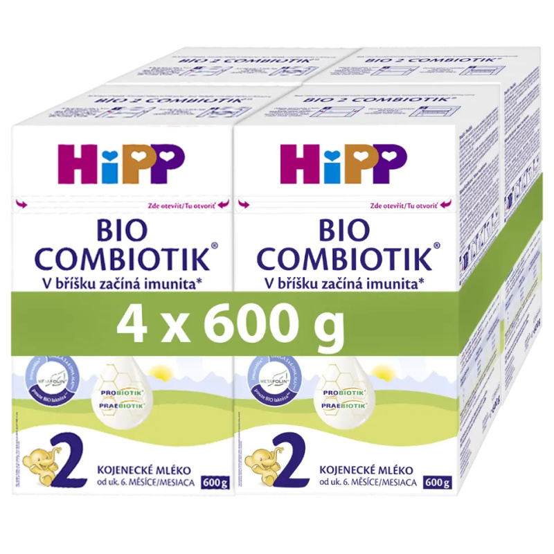Hipp 2 BIO Combiotik Pokračovací kojenecká výživa 4x600 g