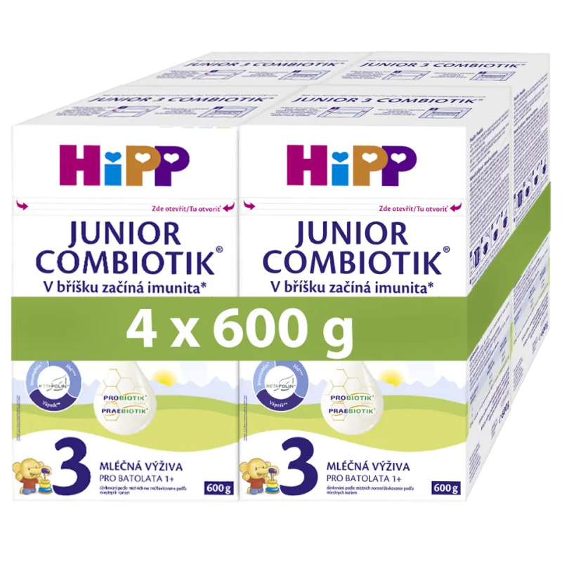 Hipp 3 Junior Combiotik Batolecí mléko 4x600 g