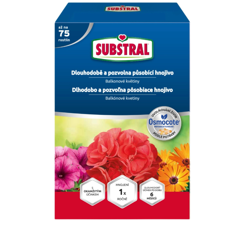 Substral Hnojivo s Osmocotem pro balkónové květiny 750 g