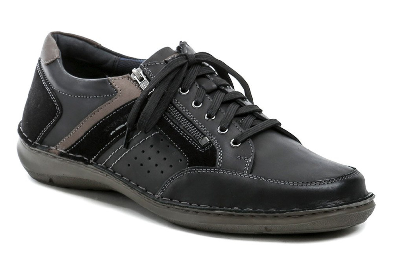 Josef Seibel 44987 černé pánské nadměrné polobotky šíře K EUR 48