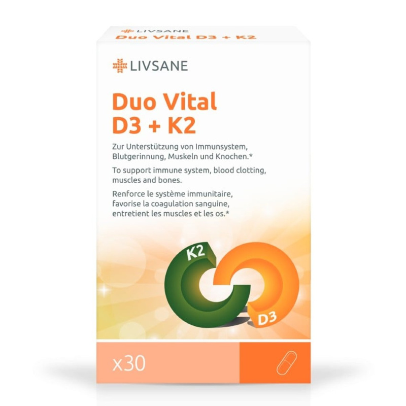 LIVSANE Duo Vital D3 + K2 tob.30
