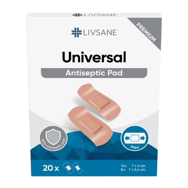 LIVSANE Univerzální náplasti 20 proužků