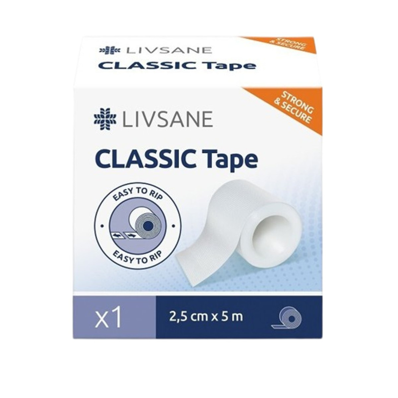LIVSANE Fixační náplast Classic 2.5cmx5m