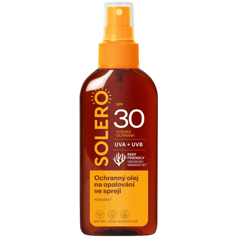 SOLERO Ochranný olej na opal.ve spreji SPF30 150ml