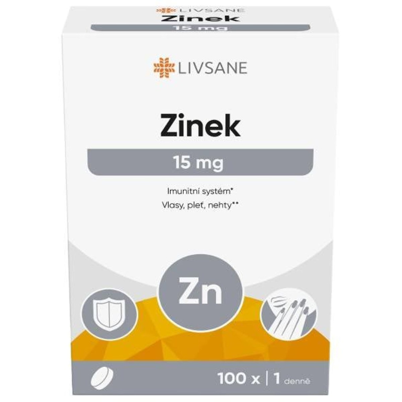 LIVSANE Zinek 15mg tbl.100