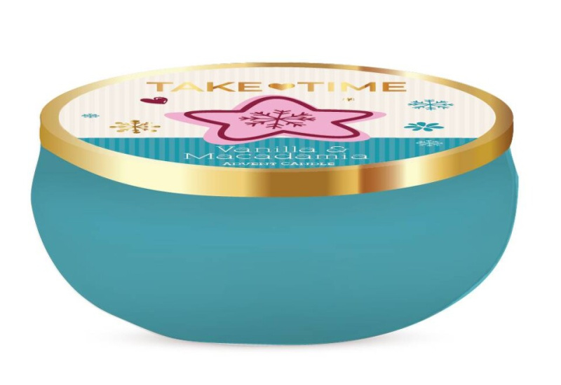 TAKE TIME Adventní svíčka Vanilla&Makadamia 360g