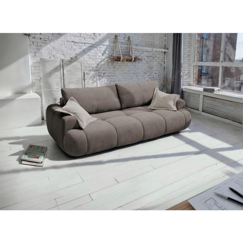 Livetastic ROZKLÁDACÍ POHOVKA, plast, textil, kompozitní dřevo, hnědá