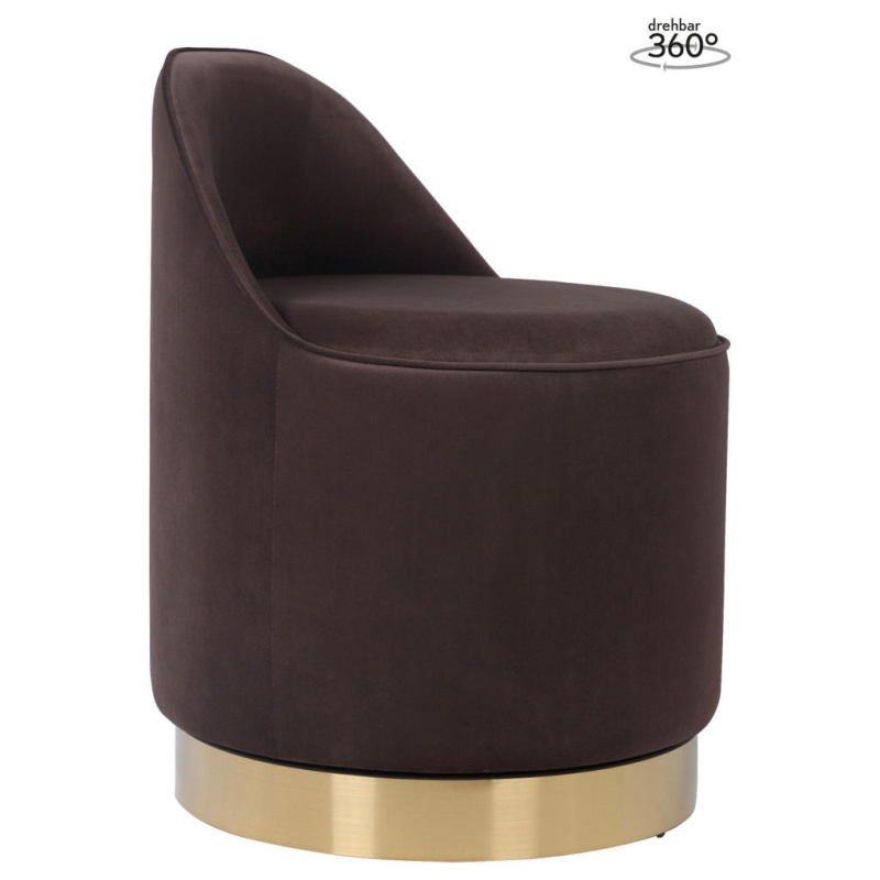 MID.YOU OTOČNÝ TABURET, textil, 52/68 cm