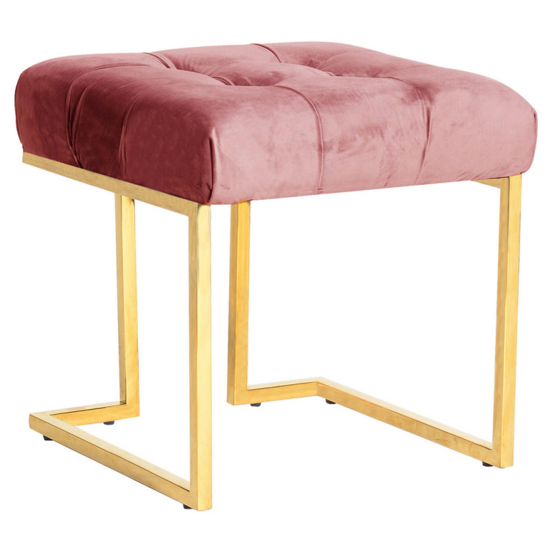TABURET, kov, textil, 48/48/48 cm