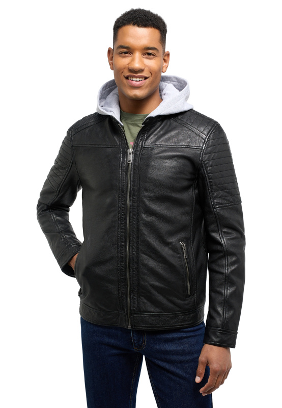 Pánská kožená bunda MUSTANG černá-M