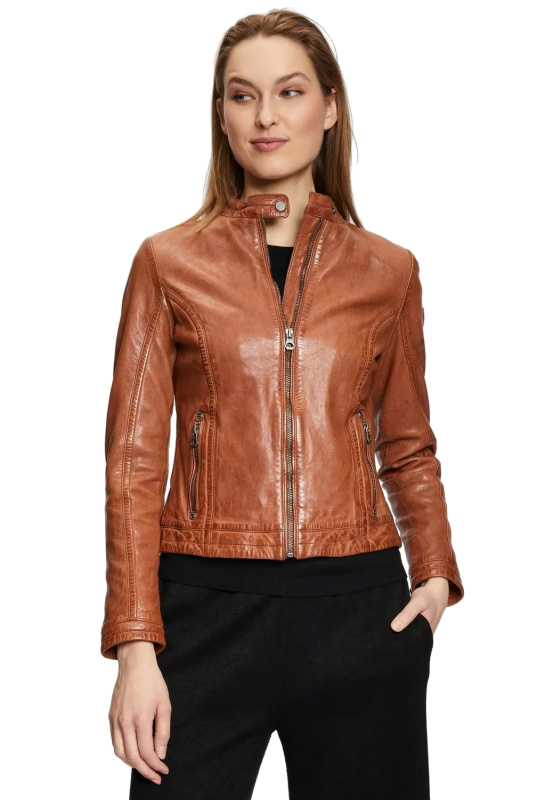 GW Josie Lacav Cognac Dámská kožená bunda - S