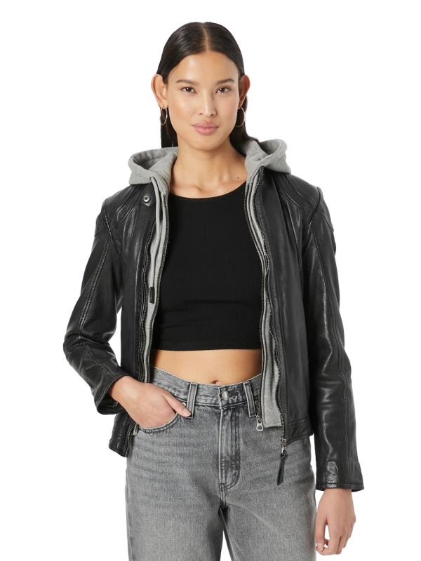 Dámská kožená bunda  GIPSY Anni černá - XS