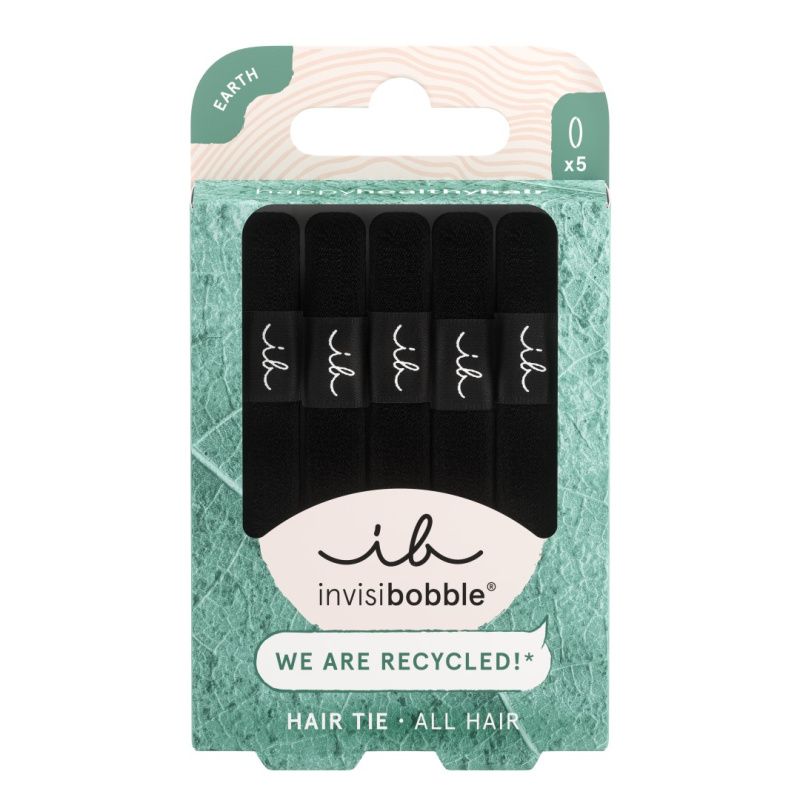 invisibobble Hair Tie gumičky do vlasů Black 5 ks