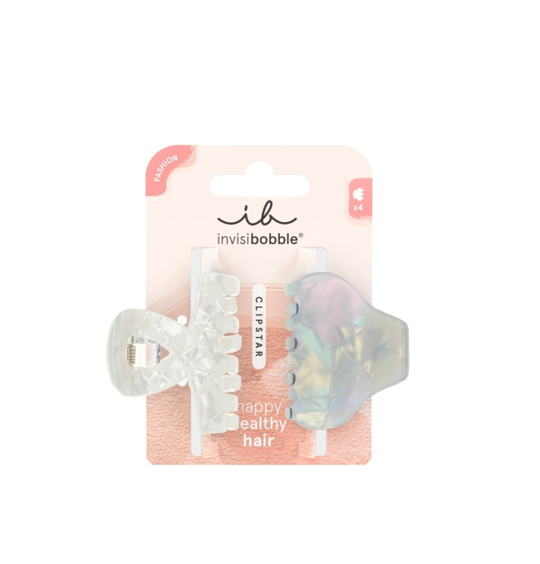 invisibobble Clipstar Pearly Frost skřipce na vlasy velikost M 2 ks