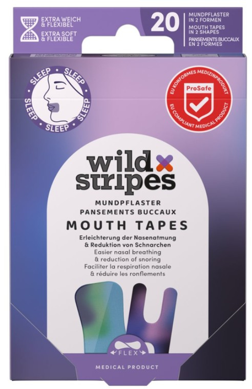 Wild Stripes Náplasti na ústa pro podporu nosního dýchání během noci Sunset (Mouth Patches) 20 ks