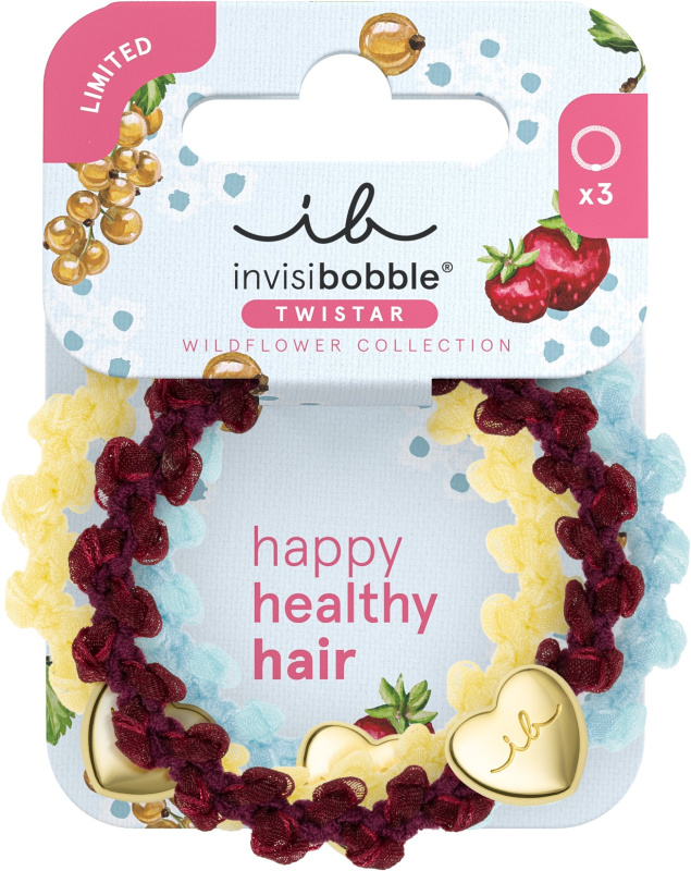invisibobble Twistar Wildflower Cherry Twist gumičky do vlasů 3 ks