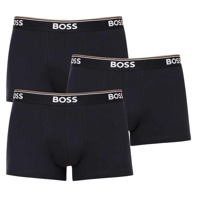 3PACK pánské boxerky BOSS tmavě modré (50475274 480) M, trenky / trenýrky