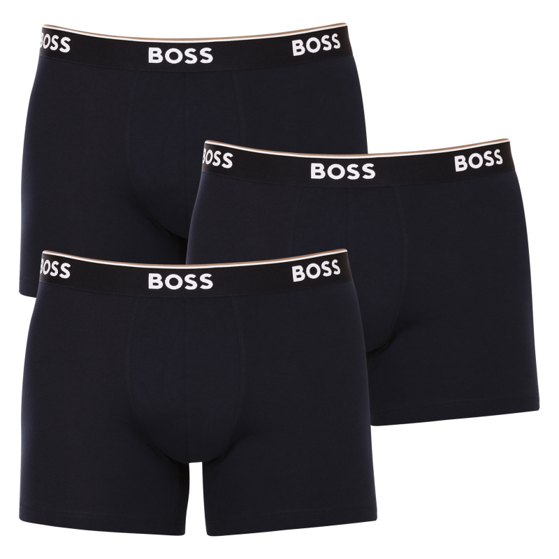3PACK pánské boxerky BOSS tmavě modré (50475282 480) M, trenky / trenýrky