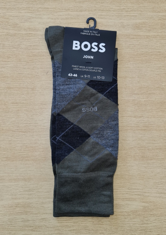 PÁNSKÉ PONOŽKY BOSS 50478362 Barva: Zelená, Velikost: 39/42