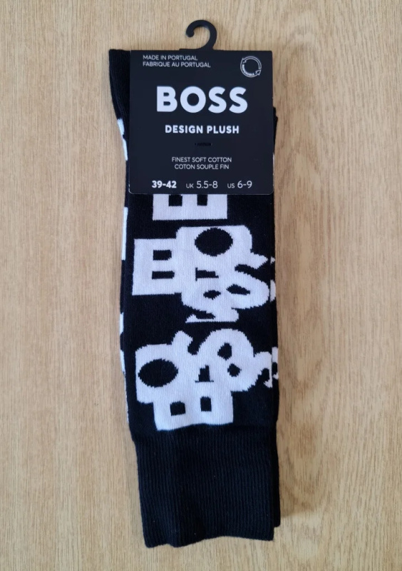 PÁNSKÉ PONOŽKY BOSS 50478363 Barva: Černá, Velikost: 39/42