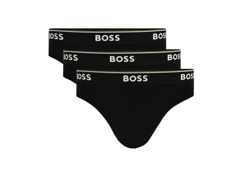 3PACK pánské slipy BOSS černé (50475273 001) S