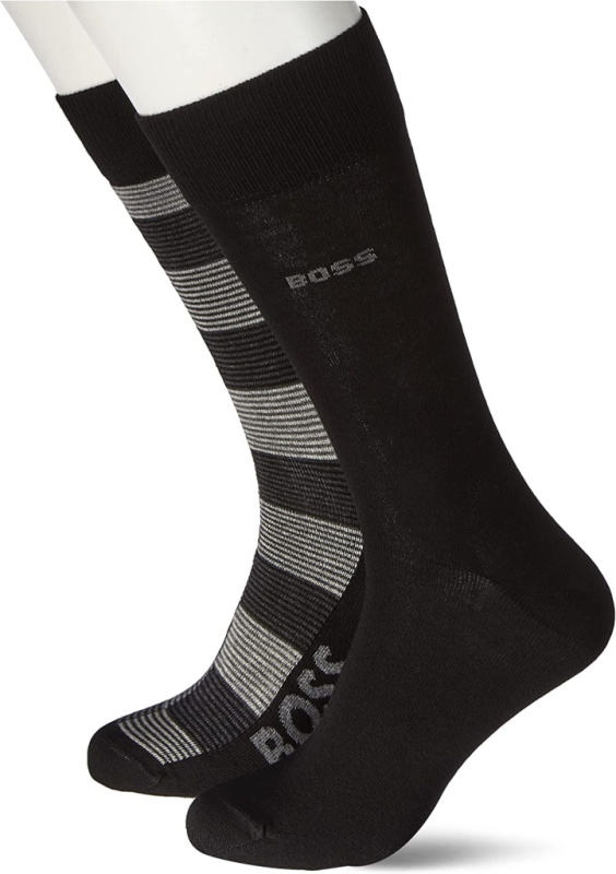 PÁNSKÉ PONOŽKY BOSS 50478351 2PACK Barva: Černá, Velikost: 43/46