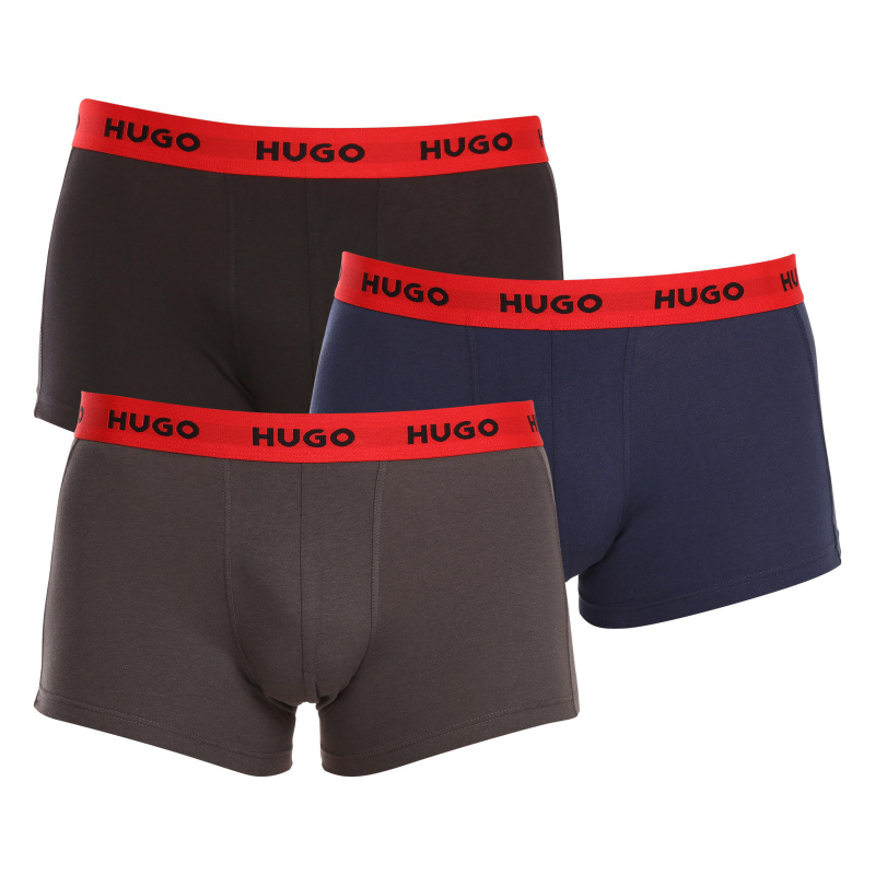 3PACK pánské boxerky HUGO vícebarevné (50469766 031) M, trenky / trenýrky