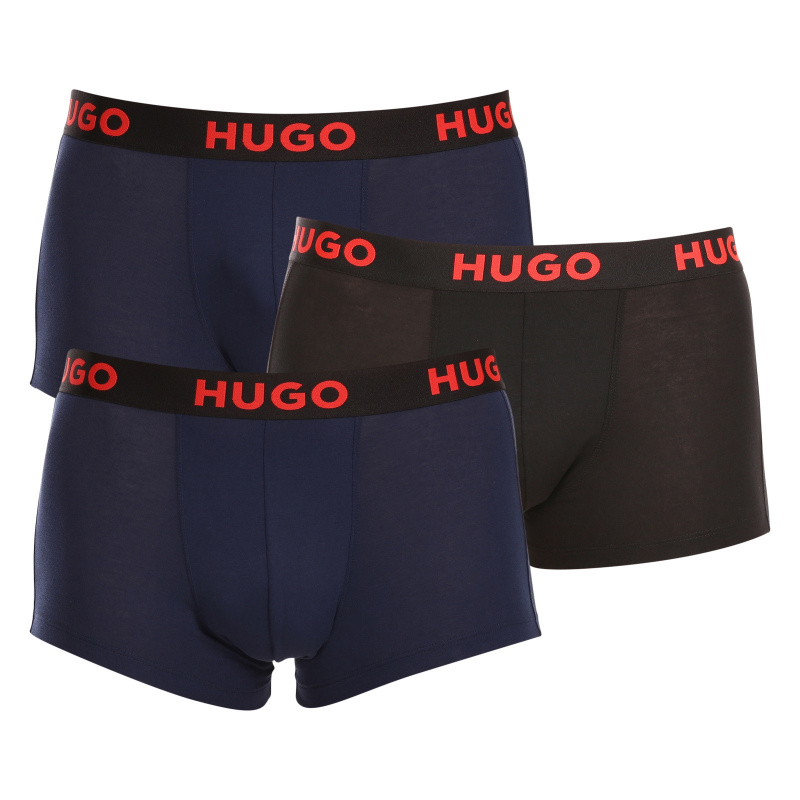 3PACK pánské boxerky HUGO vícebarevné (50496723 406) M, trenky / trenýrky