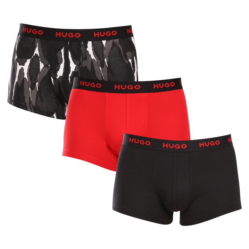 3PACK pánské boxerky HUGO vícebarevné (50480170 022) M, trenky / trenýrky