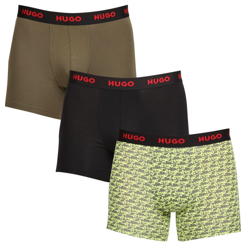 3PACK pánské boxerky HUGO vícebarevné (50510192 321) M, trenky / trenýrky