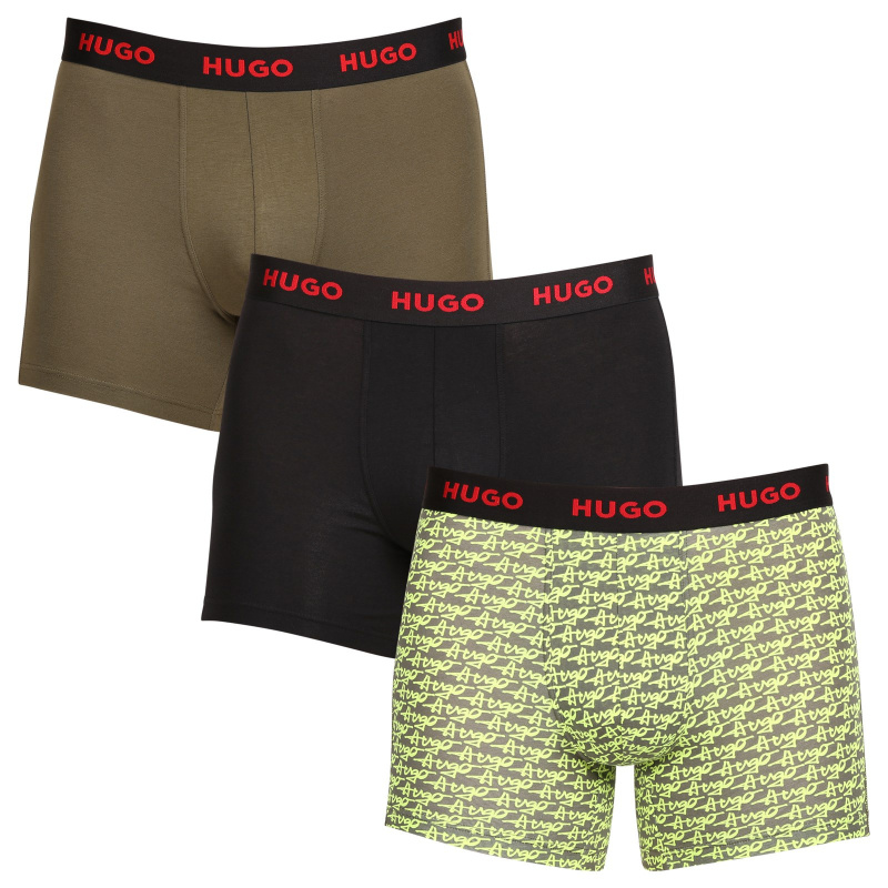 3PACK pánské boxerky HUGO vícebarevné (50510192 321) M, trenky / trenýrky