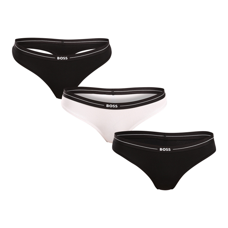 3PACK dámská tanga BOSS vícebarevné (50510030 120) XL