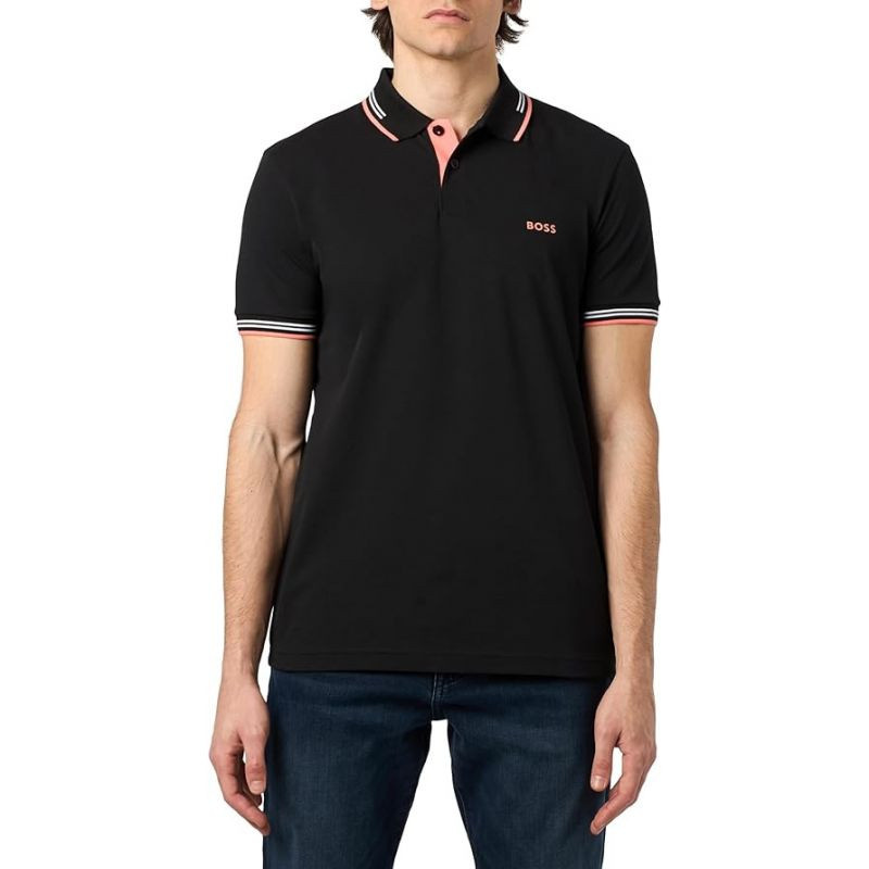 Pánská polokošile BOSS Paul NERO slim fit černá (50506193-003N) s