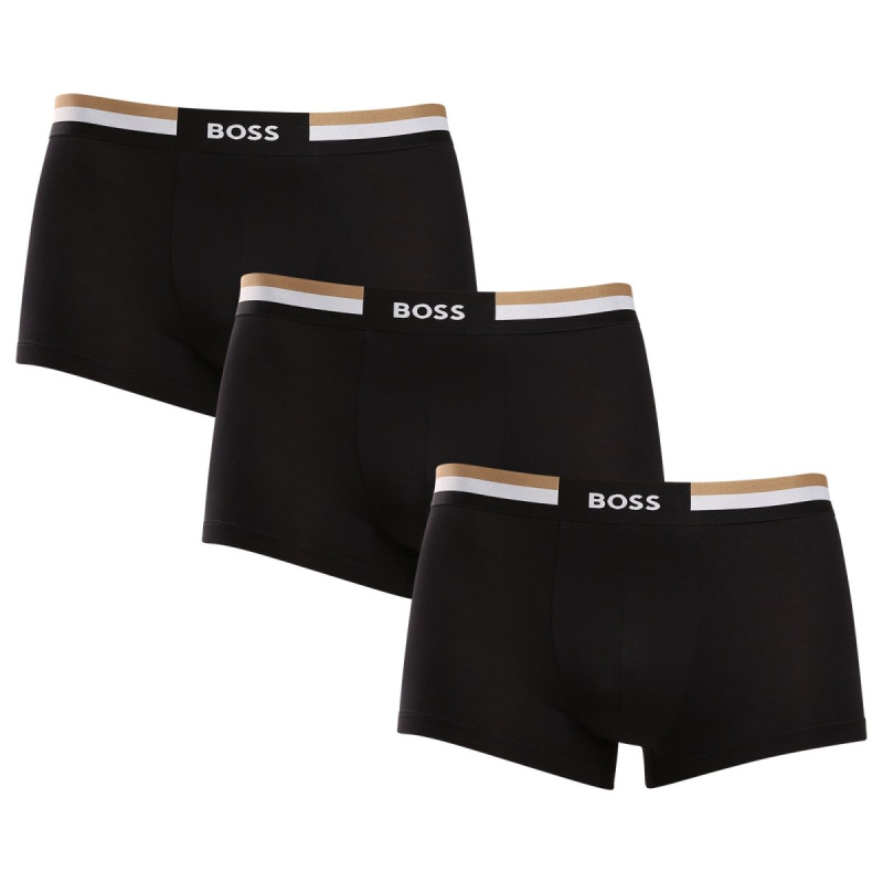 BOSS 3PACK pánské boxerky černé (50516542 001) XL