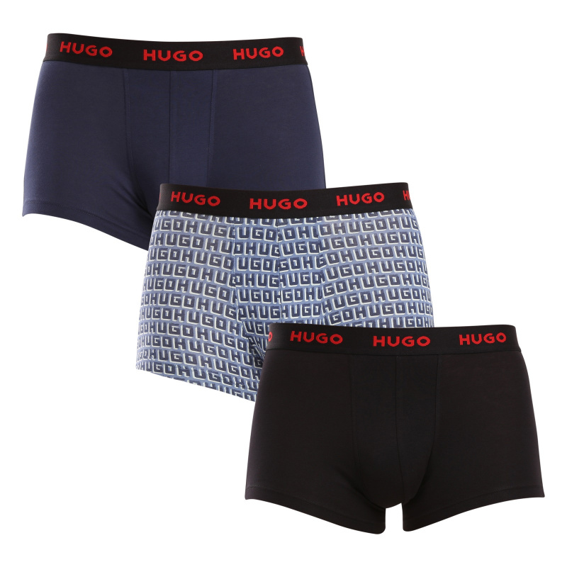 3PACK pánské boxerky HUGO vícebarevné (50517894 975) M, trenky / trenýrky