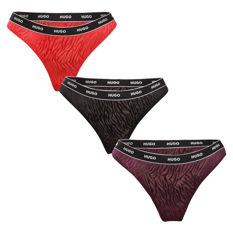3PACK dámské kalhotky HUGO vícebarevné (50523826 961) S